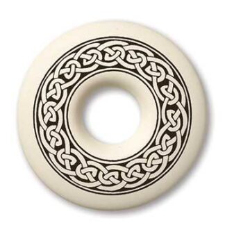 Touchstone Pottery Knotwork Annulus Large Porcelain Pendant