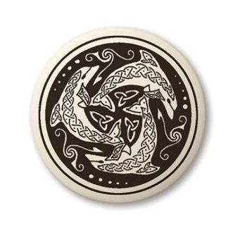 Touchstone Pottery Nehalenia Round Small Porcelain Pendant