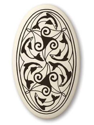 Touchstone Pottery Nehalenia Oval Small Porcelain Pendant