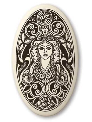 Touchstone Pottery Brigantia Oval Small Porcelain Pendant