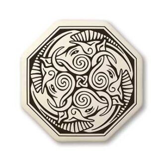 Touchstone Pottery Cerridwen Octagon Small Porcelain Pendant