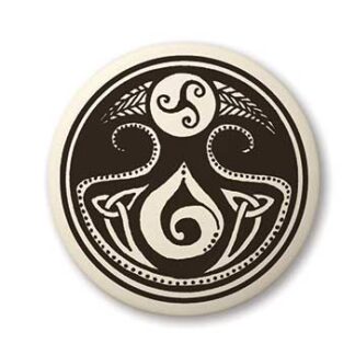 Touchstone Pottery Cerridwen Round Small Porcelain Pendant