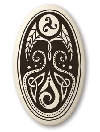 Touchstone Pottery Cerridwen Oval Small Porcelain Pendant