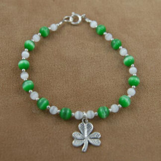 CT CTB32 Shamrock Cats Eye Bracelet