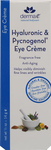 Derma E Hyaluronic and Pycnogenol Eye Creme -- 0.5 oz