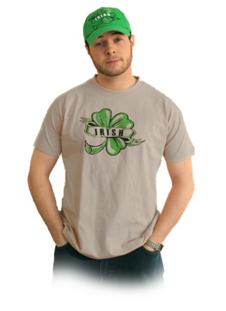 Croker Green Irish Shamrock & Khaki Vintage Tee Combo LARGE