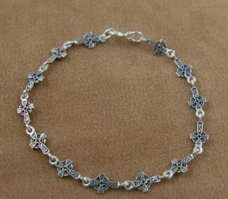 CT CTB35 Sterling Silver Celtic Cross Bracelet