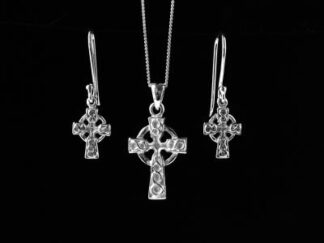 Sterling Silver Celtic Cross Set 4406