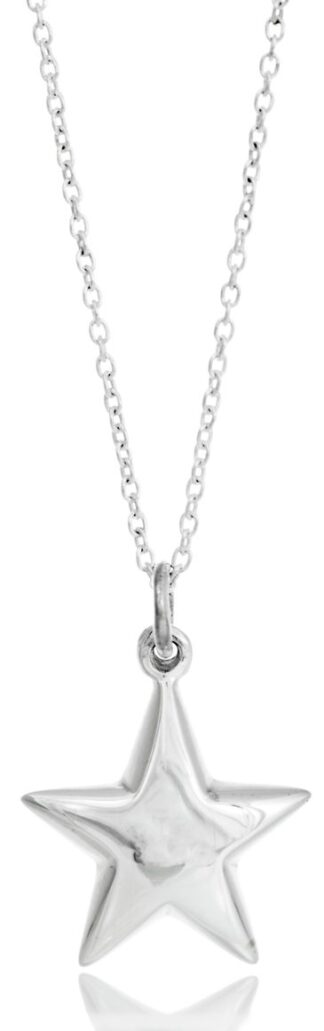 Sterling Silver Puff Star Pendant 5109
