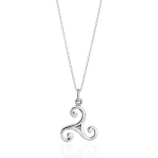 Sterling Silver Tri Celtic Swirl Pendant 5136