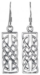 Sterling Silver Celtic Drop Earrings 5139
