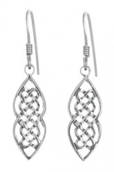 Sterling Silver Celtic DNA Weave Earrings 5221