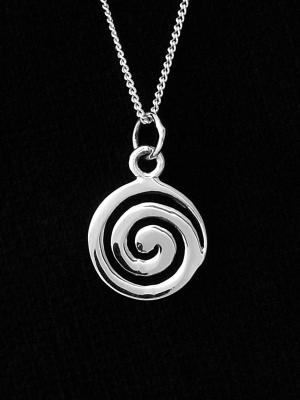 Sterling Silver Celtic Swirl Pendant 5238