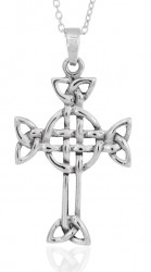 Sterling Silver Celtic Cross Weave Pendant 5411