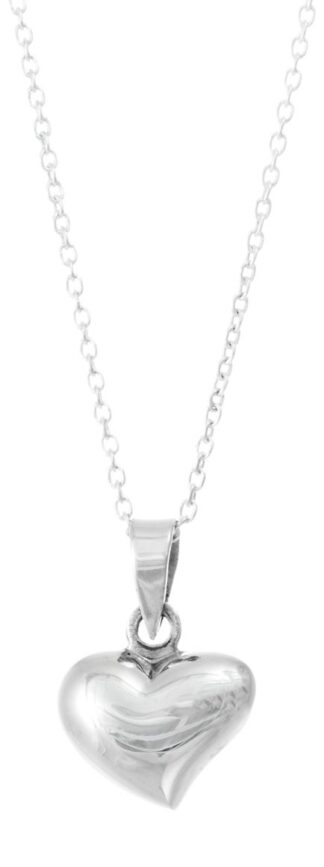 Sterling Silver Puffed Heart Locket