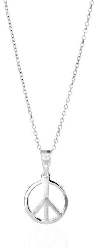 Sterling Silver Peace Sign Pendant 5426