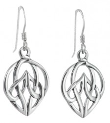 Sterling Silver Celtic Mask Drop Earrings 5504