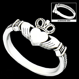 Sterling Silver Claddagh Ring Classic Size 6 RG CLD511-6