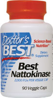 Doctor's Best Nattokinase -- 2000 FU - 90 Vegetarian Capsules