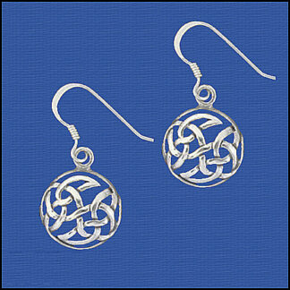 Sterling Silver Celtic Knot Button Earrings