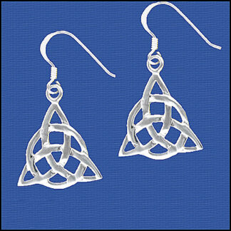 Sterling Silver Trinity Knot w/ Eternity Circle Earrings