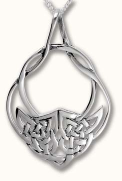 Sterling Silver Celtic Basket Weave Pendant 5382