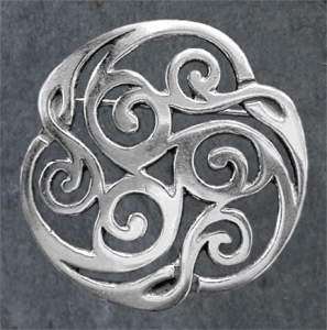 Keltic Designs Triskelion – BROOCH STERLING SILVER