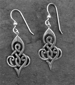 Keltic Designs Double Spiral Sterling Silver Earrings