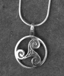 Keltic Designs Trinity Sterling Silver Pendant SMALL