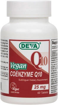 DEVA Vegan Coenzyme Q10 25mg (Sublingual) -- 60 Tablets