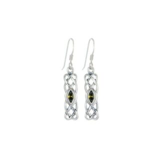 Sterling Silver With May Birthstone Earrings104MAY