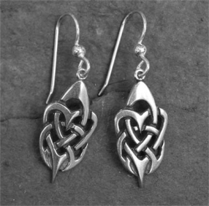 Keltic Designs Sterling Silver Tribal Hearts - Earrings