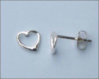 Sterling Silver Heart Stud Earrings 5121