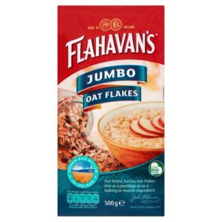 Flahavan's Jumbo Oat Flakes -- 1 lb. 1 3/4 oz. (500g) Bag