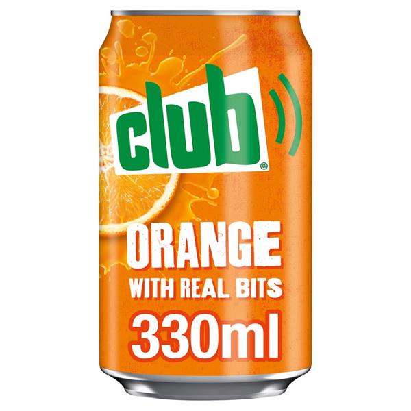 Club Orange Soda Can -- 330ml