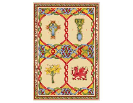 Royal Tara Clara Crafts Emblems of Wales Tea Towel -- 1 Unit