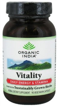 Organic India Vitality Daily Energy & Stamina -- 90 Vegetarian Capsules
