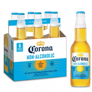 Corona Non-Alcoholic 12 oz Bottle -- 6 Pack