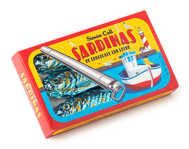 Simon Coll Milk Chocolate Sardines Sardinas De Chocolate De Leche – 24g