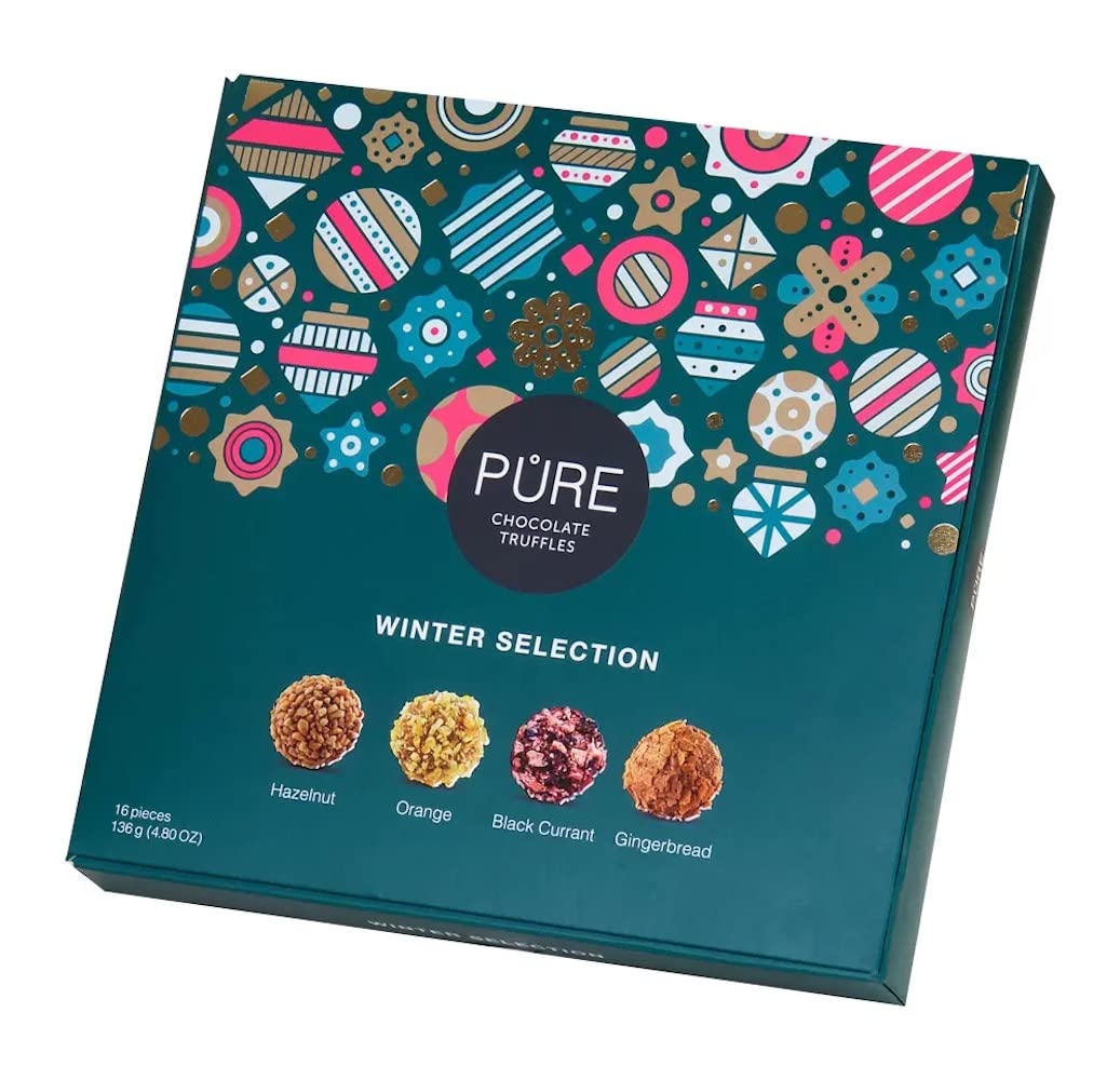 Pure Latvia Pure Chocolate Truffles Winter Selection 16 Truffles -- 136g
