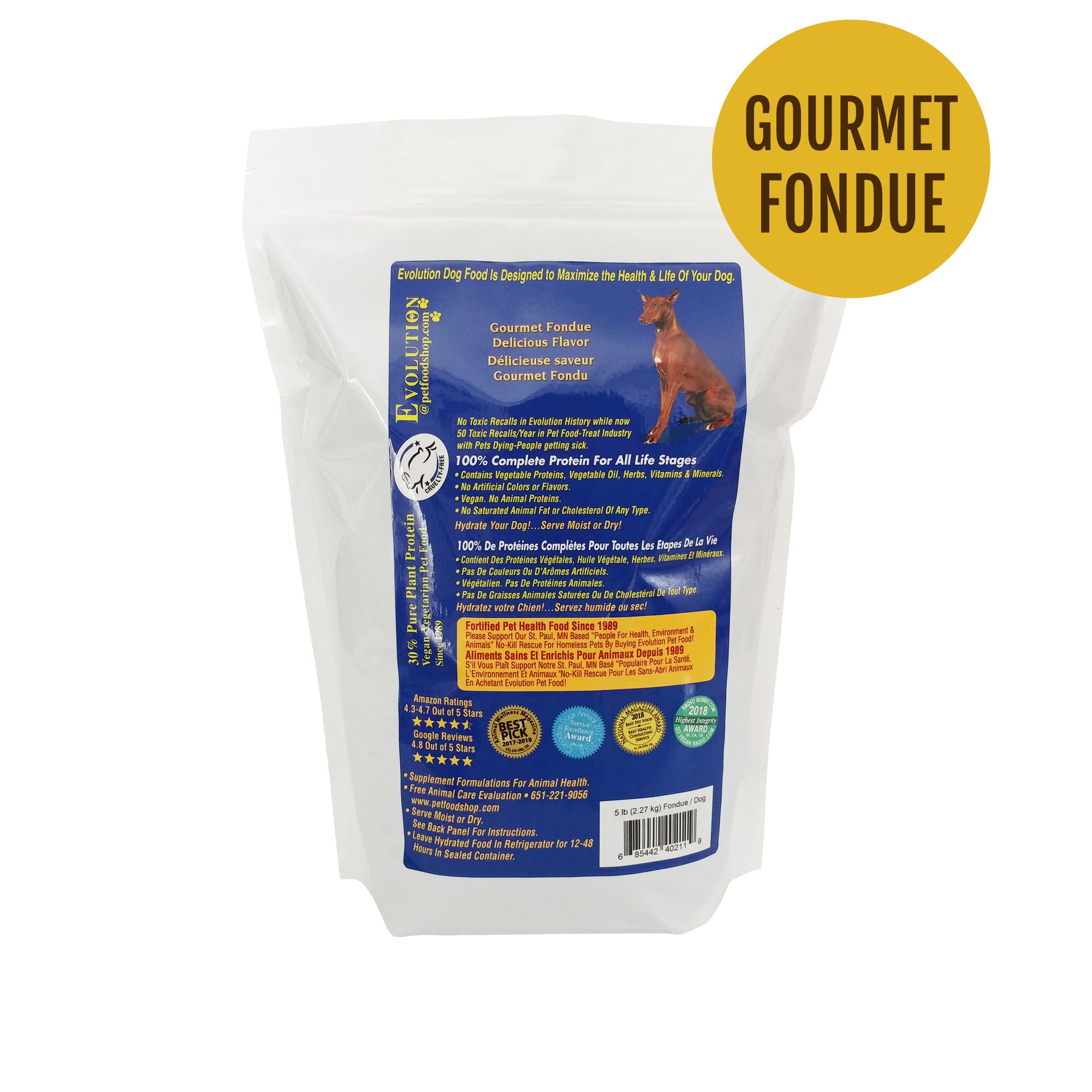 Evolution Diet Gourmet Pasta Dog & Puppy Kibble -- 5 lbs.