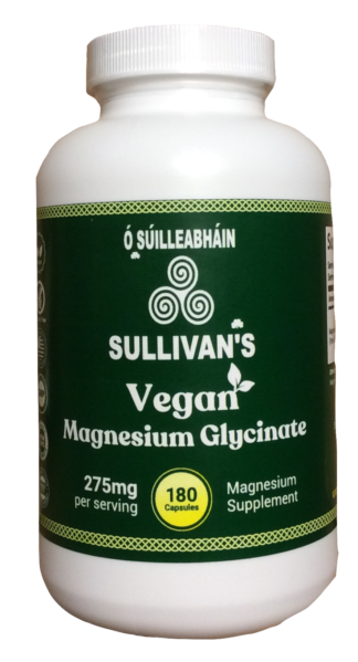 Ó SÚILLEABHÁIN - SULLIVAN'S Vegan Magnesium Glycinate -- 180 Vegetarian Capsules
