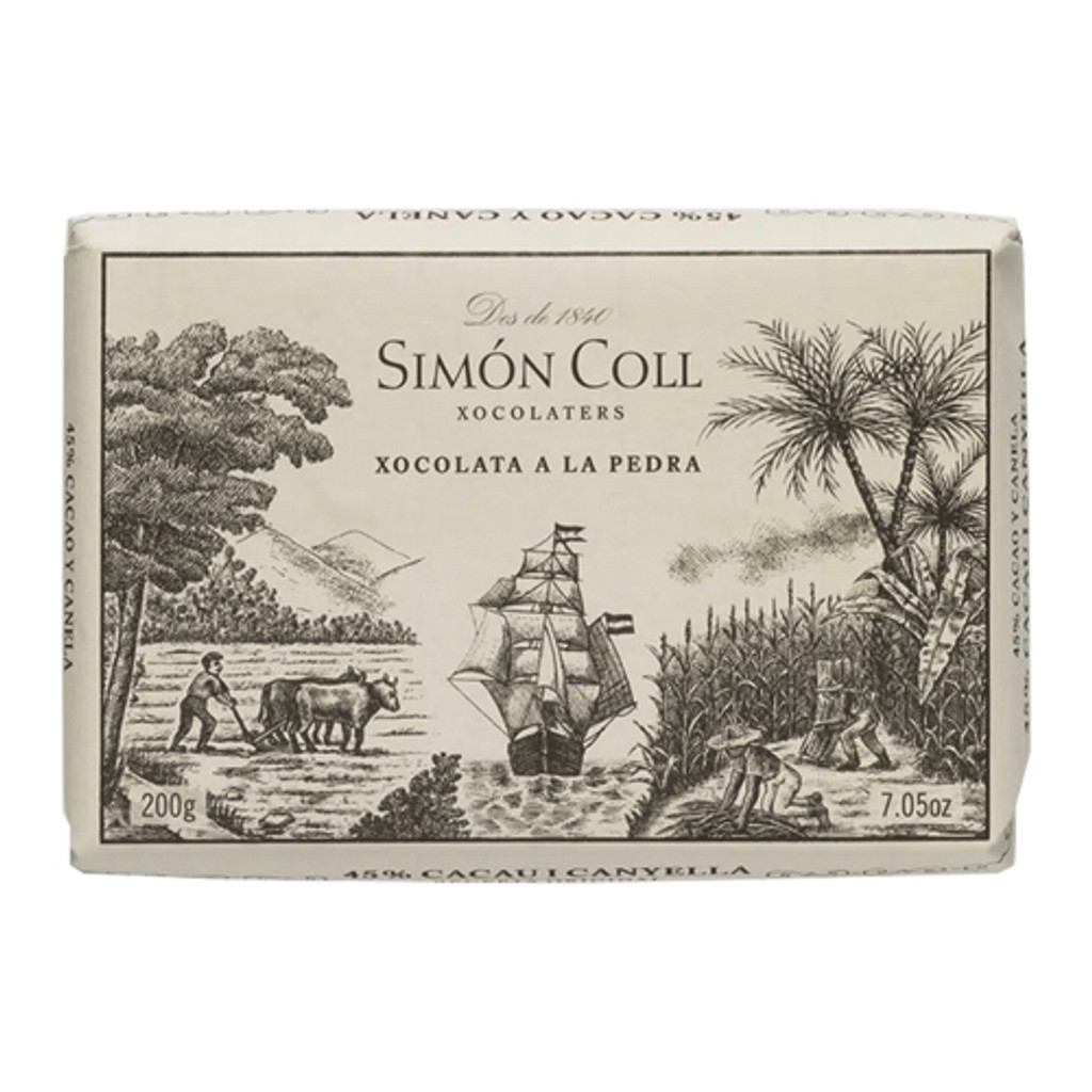 Simon Coll Drinking Chocolate 60% Cocoa with Cinnamon Bar -- 200g