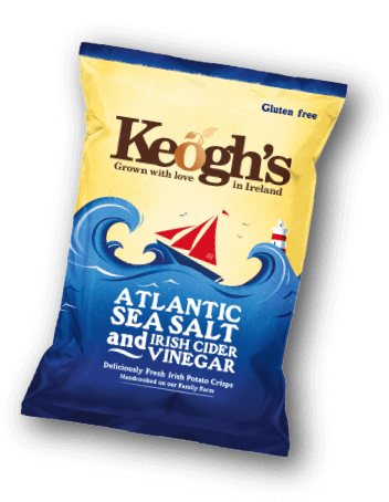 Keogh’s Atlantic Sea Salt & Irish Cider Vinegar Crisps -- 50g
