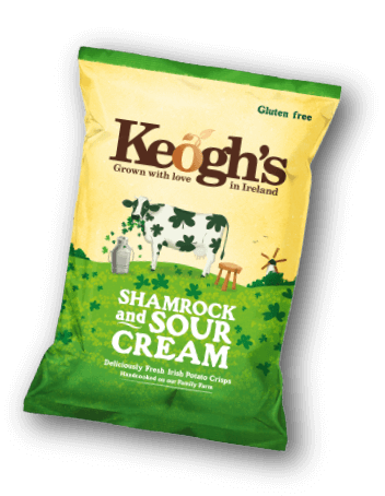 Keogh’s Shamrock And Sour Cream Crisps -- 50g