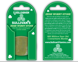 Ó SÚILLEABHÁIN SULLIVAN'S Connemara Marble Worry Stone -- 1 Unit