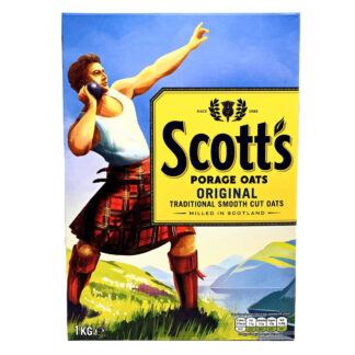 Scott's Porage Oats Old Fashioned Thick Scottish Milled Oats Milled in Scotland -- 2.2lbs (1kg)