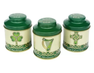 Royal Tara Clara Crafts Tea Time in Ireland - Irish Emblems -- 3 Mini Tea Tins
