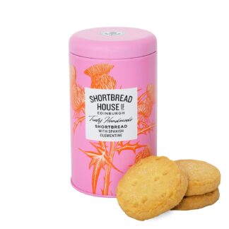 Shortbread House of Edinburgh Shortbread Biscuits Spanish Clementine TIN – 140g