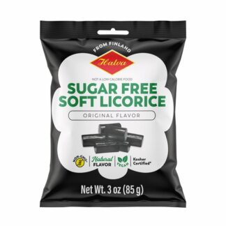 Halva European Style Sugar-Free Black Licorice Bag -- 85g(3 oz)